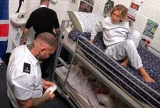 Blonde Hit Hard Group Sex In The Cell