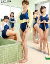 HUNTC-047 The swimming club cleans up the training camp! 2 My erection can’t be contained in the protruding swimsuit butt of a female club member that spreads out in my field of vision…I’m the only man on the swimming team at a training camp!