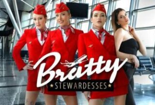 In POV video flight attendants suck one guy’s dick