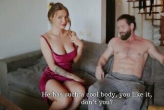 Busty Russian woman decided to cheat on her groom and her neighbor