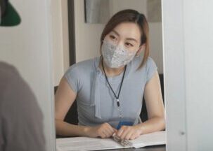 Miffy Rabbit Bank employee secretly having sex at the counter while handling business for customers