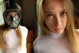 Russian blonde gave a great blowjob to her boyfriend’s shaft