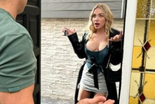 Passionate blonde came to her neighbor for anal sex