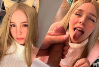 Young Blonde With Piercing Received Sperm In Her Mouth