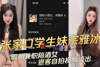 Zhangjiakou student girl Zong Yabing’s part-time job as a bartender during the holidays took a selfie video xxx