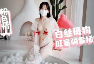 [Pink Lover] – White silk little slut rides and fucks in the bubble ball pool