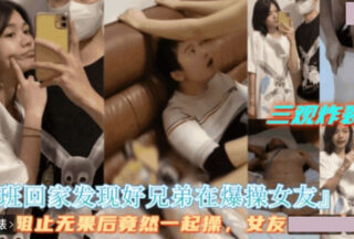 The best buddies refused to stop fucking and ended up fucking their girlfriend together