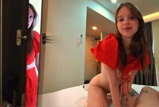 A Young Chick With A Smooth Pussy Impales Herself On A Dick