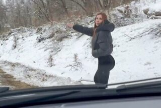 A Redhead With Big Tits Gave Herself To A Pickup Artist