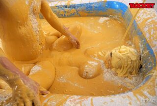 RCTD-716 ROCKET’s 18th Anniversary Production: Jump Into The Muddy Pool! Wet & Messy (WAM) Human Crane Game ~Use Your Body Paint To Become A Giant Crane Game Arm And Grab A Prize!~