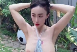 Northeast China’s internet celebrity, “Big Cousin,” a female dog, is seen bathing and urinating outdoors.